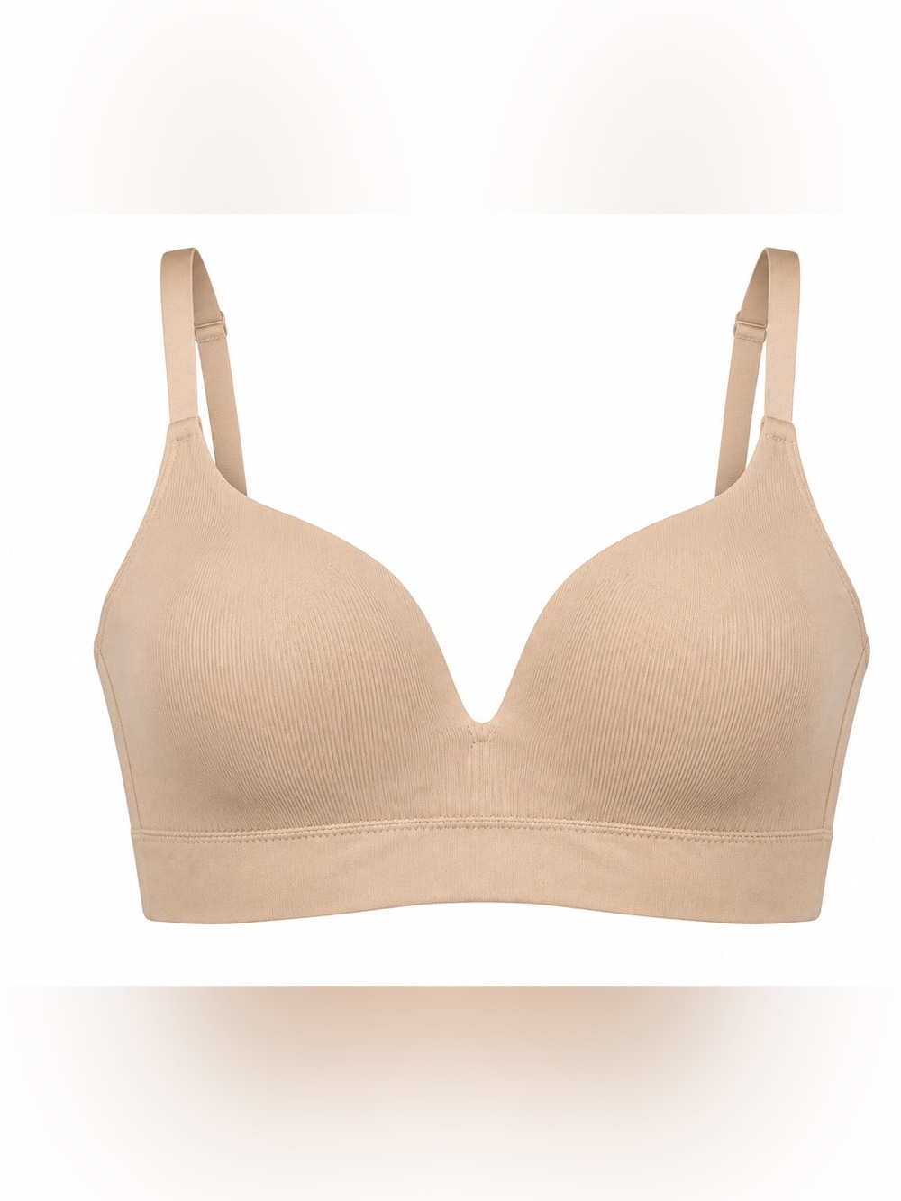 NWOT Bali Comfort Revolution Seamless Wireless Bra Beige XL DF3380 Neutral